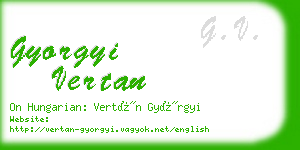 gyorgyi vertan business card